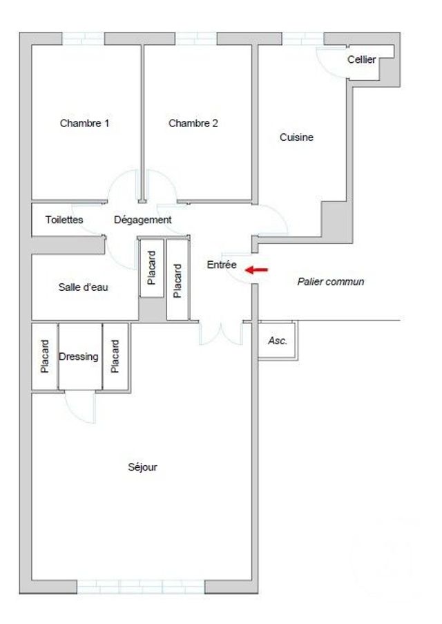 Appartement F4 à vendre - 4 pièces - 75.84 m2 - PARIS - 75019 - ILE-DE-FRANCE - Century 21 Flandre Crimée