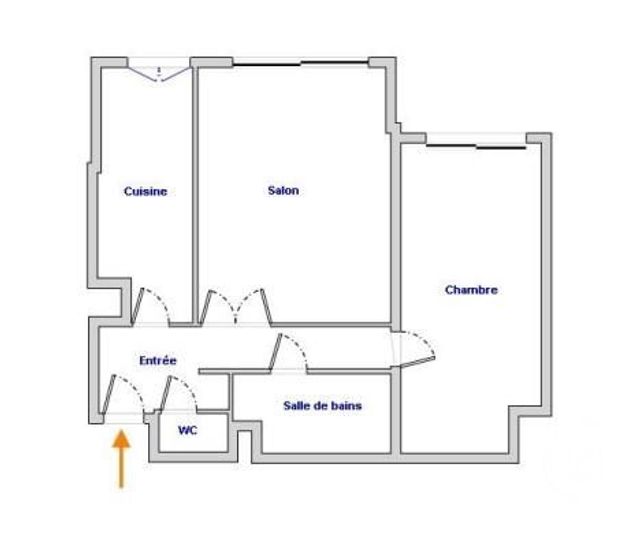 Appartement F2 à vendre - 2 pièces - 58.39 m2 - PARIS - 75019 - ILE-DE-FRANCE - Century 21 Flandre Crimée