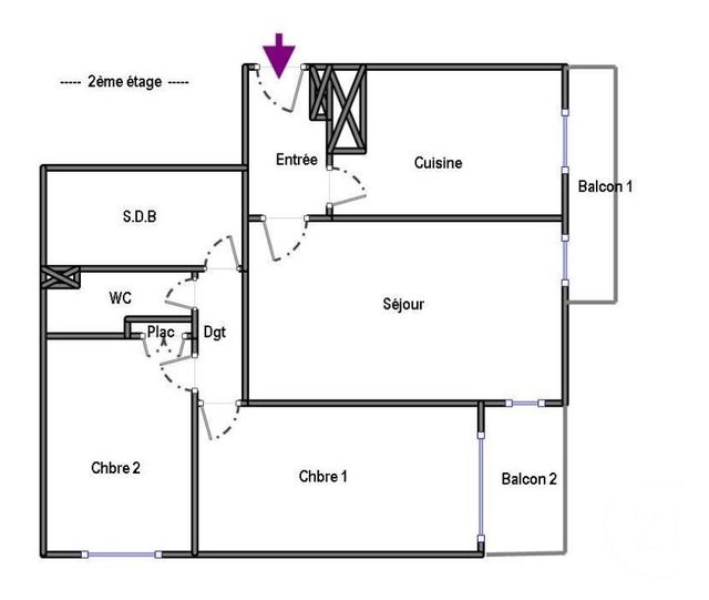 Appartement F3 à vendre - 3 pièces - 62.48 m2 - PARIS - 75019 - ILE-DE-FRANCE - Century 21 Flandre Crimée