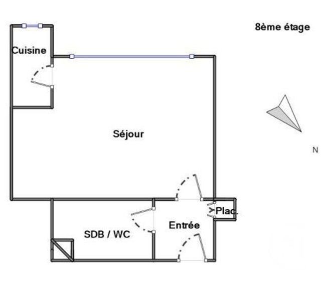 Appartement F1 à vendre - 1 pièce - 21.48 m2 - PARIS - 75019 - ILE-DE-FRANCE - Century 21 Flandre Crimée