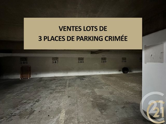 parking à vendre - 29.8 m2 - PARIS - 75019 - ILE-DE-FRANCE - Century 21 Flandre Crimée