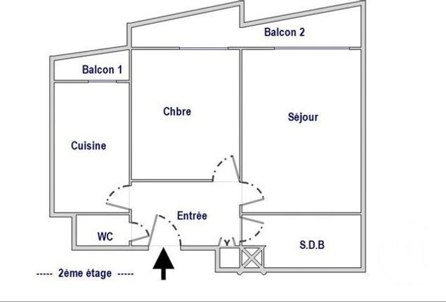 Appartement F2 à vendre - 2 pièces - 48.62 m2 - PARIS - 75019 - ILE-DE-FRANCE - Century 21 Flandre Crimée