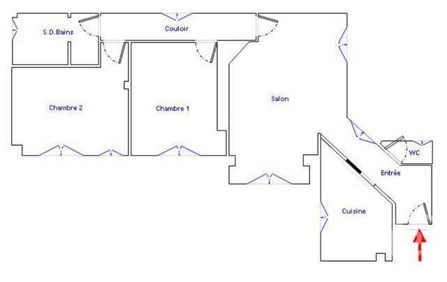Appartement F3 à vendre - 3 pièces - 77.43 m2 - PARIS - 75019 - ILE-DE-FRANCE - Century 21 Flandre Crimée