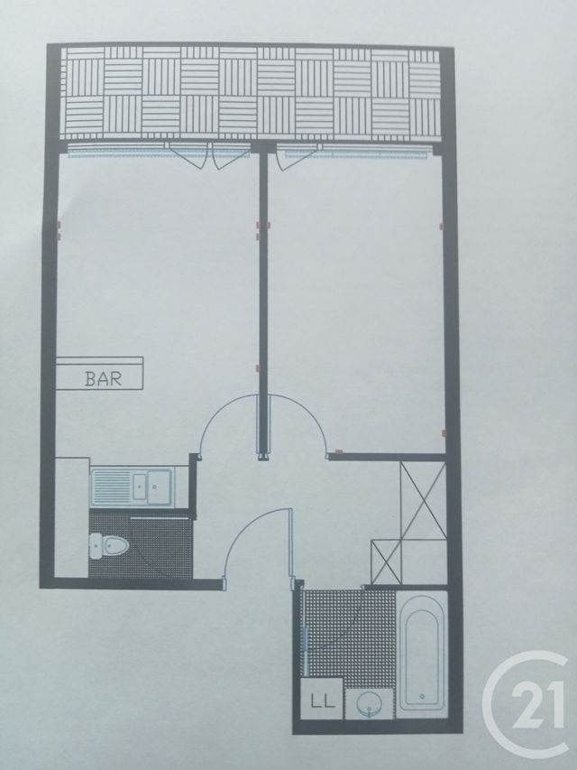 Appartement F2 à vendre - 2 pièces - 34.3 m2 - PARIS - 75019 - ILE-DE-FRANCE - Century 21 Flandre Crimée