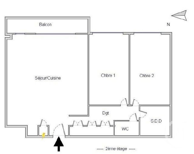 Appartement F3 à vendre - 3 pièces - 66.17 m2 - PARIS - 75019 - ILE-DE-FRANCE - Century 21 Flandre Crimée