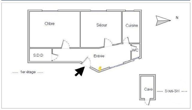 Appartement F2 à vendre - 2 pièces - 34.2 m2 - PARIS - 75019 - ILE-DE-FRANCE - Century 21 Flandre Crimée