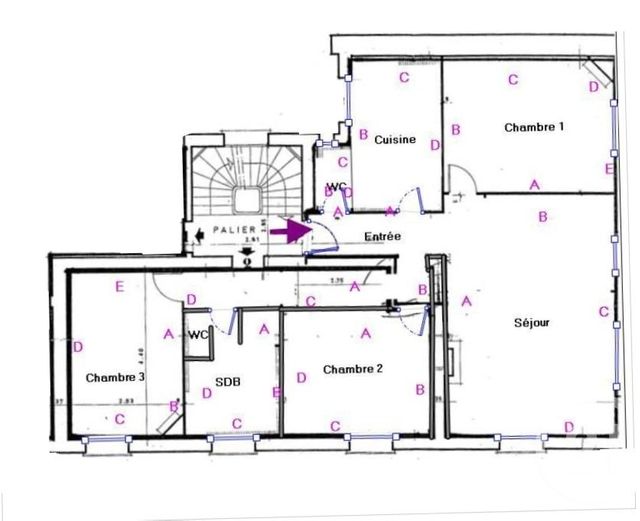 Appartement F5 à vendre - 5 pièces - 98.15 m2 - PANTIN - 93 - ILE-DE-FRANCE - Century 21 Flandre Crimée